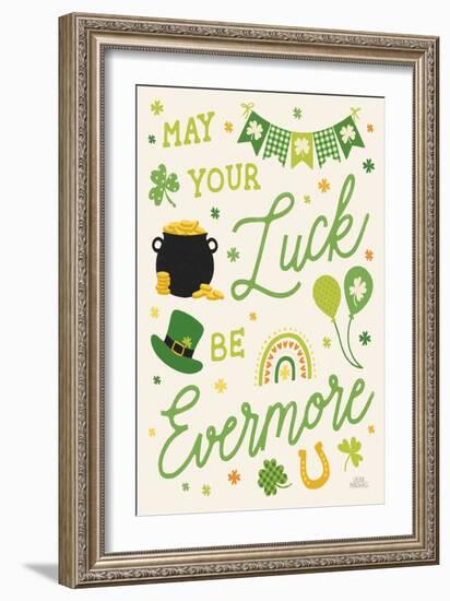 Shamrock Wishes III Light-Laura Marshall-Framed Art Print