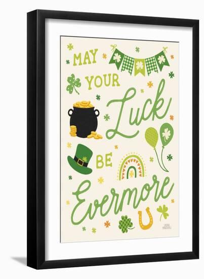 Shamrock Wishes III Light-Laura Marshall-Framed Art Print