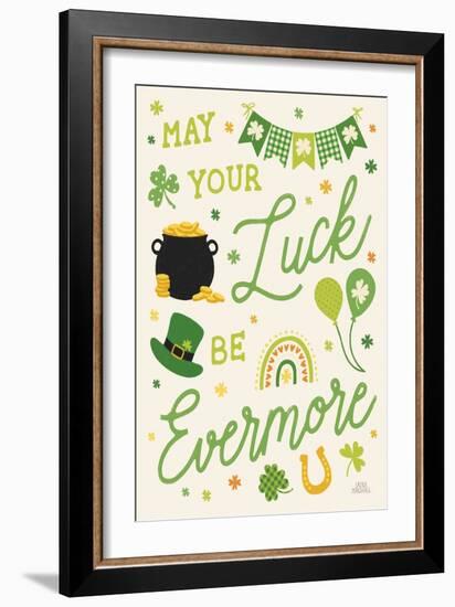 Shamrock Wishes III Light-Laura Marshall-Framed Art Print