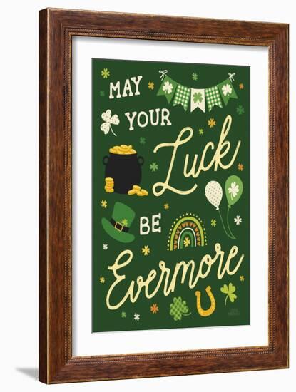 Shamrock Wishes III-Laura Marshall-Framed Art Print