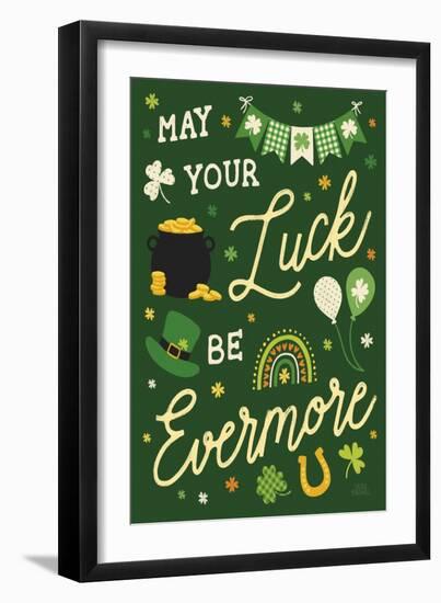 Shamrock Wishes III-Laura Marshall-Framed Art Print