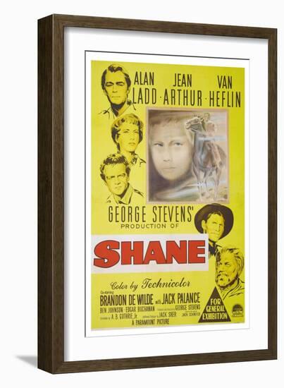 Shane, 1953, Directed by George Stevens-null-Framed Giclee Print