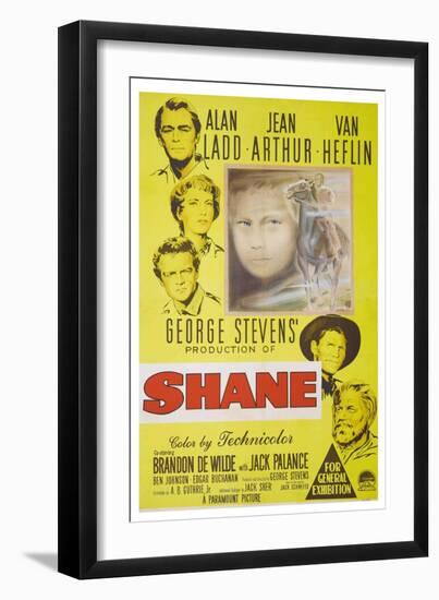 Shane, 1953, Directed by George Stevens-null-Framed Giclee Print