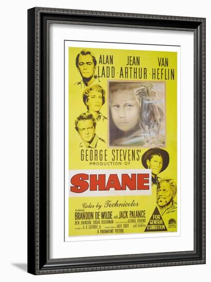 Shane, 1953, Directed by George Stevens-null-Framed Giclee Print