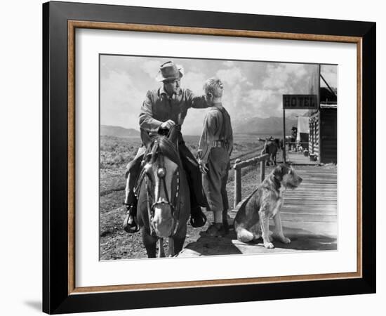 Shane, Alan Ladd, Brandon De Wilde, 1953-null-Framed Photo