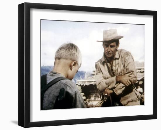 Shane, Brandon De Wilde, Alan Ladd, 1953-null-Framed Photo