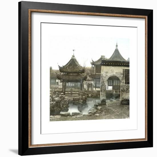 Shanghai (China), Mandarin Lyn's Yu Yuan Garden, Circa 1860-Leon, Levy et Fils-Framed Photographic Print