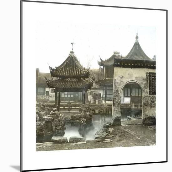 Shanghai (China), Mandarin Lyn's Yu Yuan Garden, Circa 1860-Leon, Levy et Fils-Mounted Photographic Print