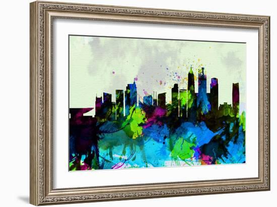 Shanghai City Skyline-NaxArt-Framed Art Print