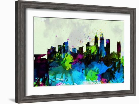 Shanghai City Skyline-NaxArt-Framed Art Print