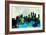 Shanghai City Skyline-NaxArt-Framed Art Print