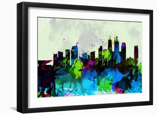 Shanghai City Skyline-NaxArt-Framed Art Print