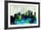 Shanghai City Skyline-NaxArt-Framed Art Print