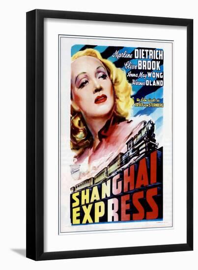 Shanghai Express, Marlene Dietrich, 1932-null-Framed Premium Giclee Print