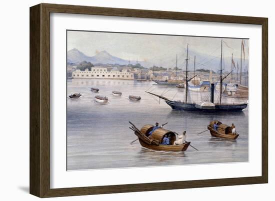 Shanghai Harbour C1875-null-Framed Giclee Print