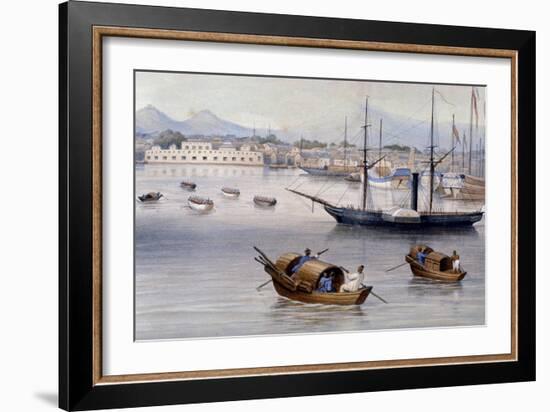 Shanghai Harbour C1875-null-Framed Giclee Print