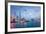 Shanghai in Nightfall, Beautiful Metropolitan Cityscape , China-chuyuss-Framed Photographic Print