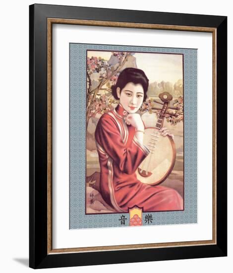 Shanghai Lady with Strings-null-Framed Premium Giclee Print