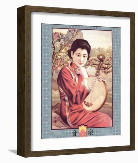 Shanghai Lady with Strings-null-Framed Premium Giclee Print