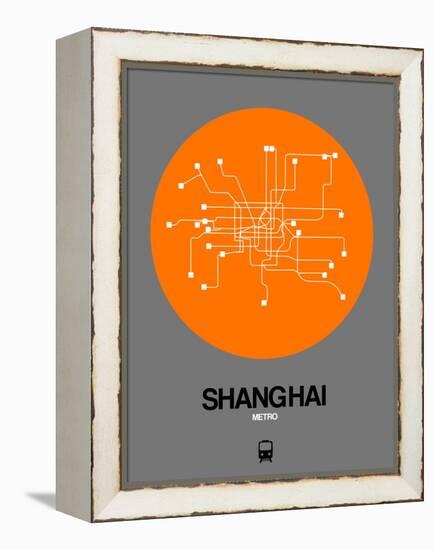 Shanghai Orange Subway Map-NaxArt-Framed Stretched Canvas