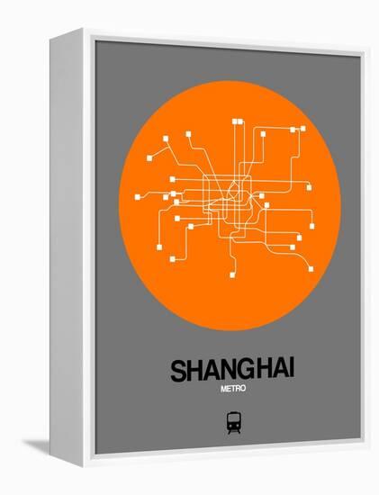 Shanghai Orange Subway Map-NaxArt-Framed Stretched Canvas