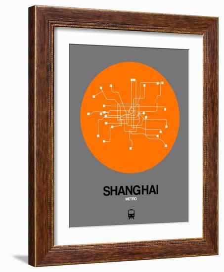 Shanghai Orange Subway Map-NaxArt-Framed Art Print