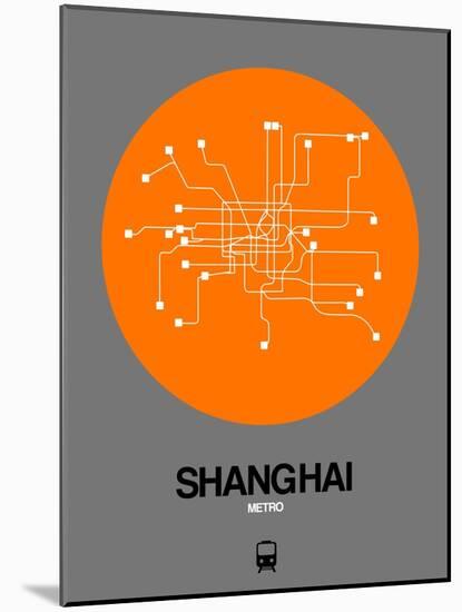 Shanghai Orange Subway Map-NaxArt-Mounted Art Print