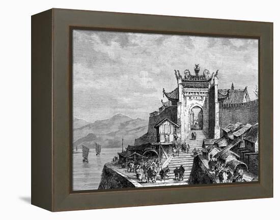 Shanghai Port, China, 19th Century-Weber-Framed Premier Image Canvas