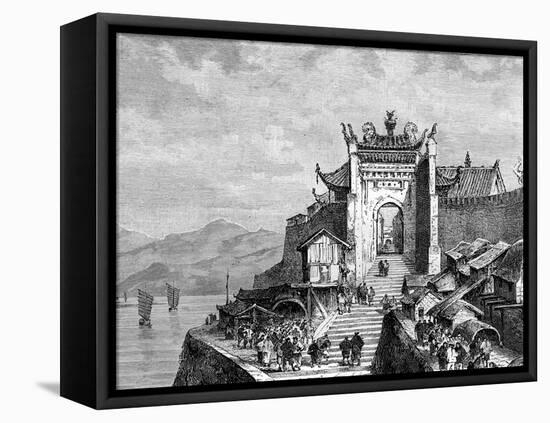Shanghai Port, China, 19th Century-Weber-Framed Premier Image Canvas