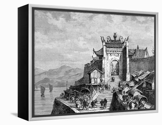 Shanghai Port, China, 19th Century-Weber-Framed Premier Image Canvas