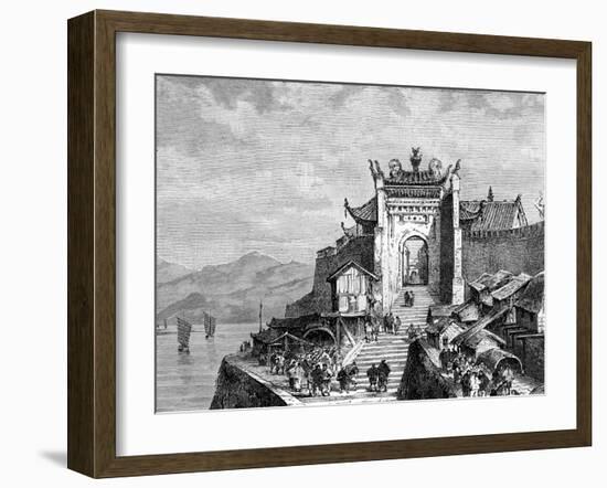 Shanghai Port, China, 19th Century-Weber-Framed Giclee Print