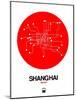 Shanghai Red Subway Map-NaxArt-Mounted Art Print