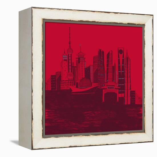 Shanghai Scribble-null-Framed Premier Image Canvas