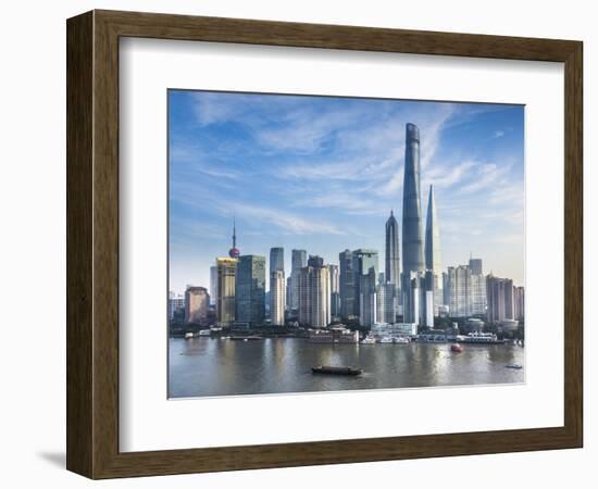 Shanghai Tower and the Pudong Skyline across the Huangpu River, Shanghai, China-Jon Arnold-Framed Photographic Print