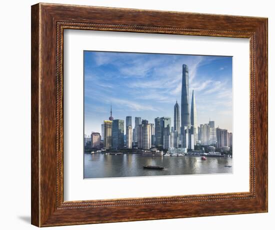 Shanghai Tower and the Pudong Skyline across the Huangpu River, Shanghai, China-Jon Arnold-Framed Photographic Print