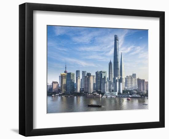 Shanghai Tower and the Pudong Skyline across the Huangpu River, Shanghai, China-Jon Arnold-Framed Photographic Print