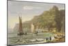 Shanklin Bay, from 'The Isle of Wight Illustrated, in a Series of Coloured Views'-Frederick Calvert-Mounted Giclee Print