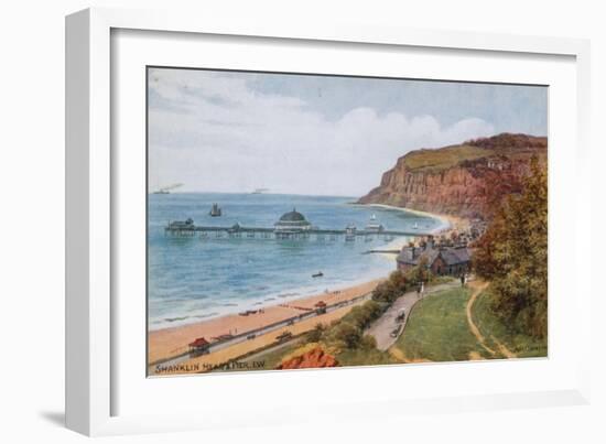 Shanklin Head and Pier, I W-Alfred Robert Quinton-Framed Giclee Print