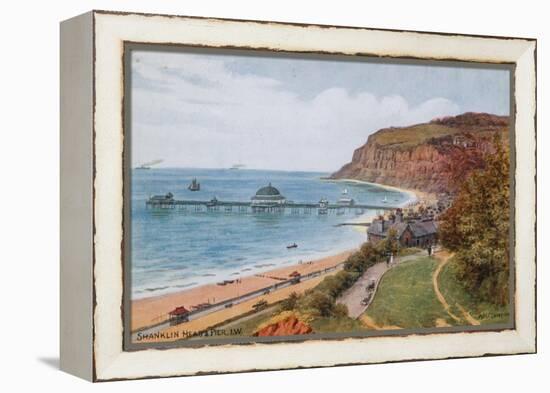 Shanklin Head and Pier, I W-Alfred Robert Quinton-Framed Premier Image Canvas