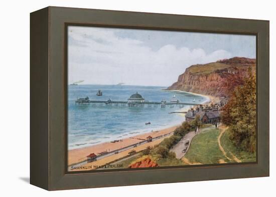 Shanklin Head and Pier, I W-Alfred Robert Quinton-Framed Premier Image Canvas