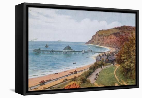 Shanklin Head and Pier, I W-Alfred Robert Quinton-Framed Premier Image Canvas