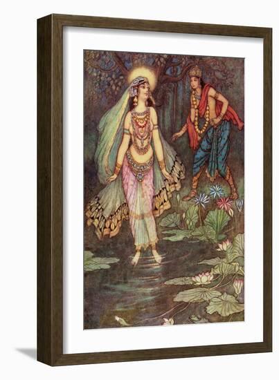 Shantanu Meets the Goddess Ganga-Warwick Goble-Framed Giclee Print