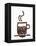 Shape of a Cup of Coffee in Coffee Beans-Gustavo Andrade-Framed Premier Image Canvas