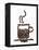 Shape of a Cup of Coffee in Coffee Beans-Gustavo Andrade-Framed Premier Image Canvas