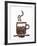 Shape of a Cup of Coffee in Coffee Beans-Gustavo Andrade-Framed Photographic Print