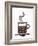 Shape of a Cup of Coffee in Coffee Beans-Gustavo Andrade-Framed Photographic Print