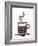 Shape of a Cup of Coffee in Coffee Beans-Gustavo Andrade-Framed Photographic Print