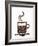 Shape of a Cup of Coffee in Coffee Beans-Gustavo Andrade-Framed Photographic Print