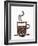 Shape of a Cup of Coffee in Coffee Beans-Gustavo Andrade-Framed Photographic Print