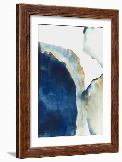 Shapes of Blue Watercolor I-null-Framed Art Print